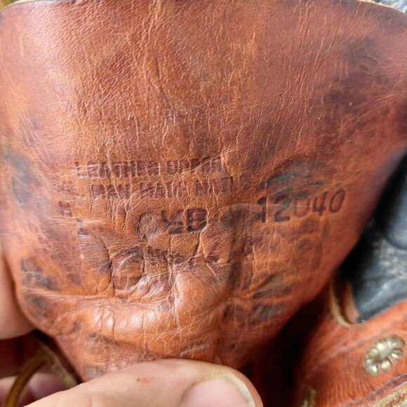 VTG Red Wing 404 Boots Mens 6.5B Brown Leather Mock Toe Super Sole Work Boot USA main image 8